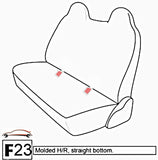 Seat Cover for Ford F150 F250 F350 F550 Genuine PU Leather F23 Solid Bench
