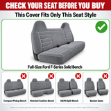 100% Waterproof Neoprene Seat Cover for Ford F-Series Exact Fit Bench