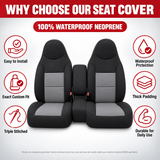 Neoprene Style Seat Cover for 1998 - 2003 Mazda B-Series High Back 60/40 Split Bench Molded H/R