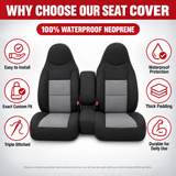 Neoprene Style Seat Cover for 1998 - 2003 Mazda B-Series High Back 60/40 Split Bench Molded H/R