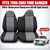Neoprene Style Seat Cover for 1998 - 2003 Ford Ranger Regular Cab High Back 60/40 Split Bench